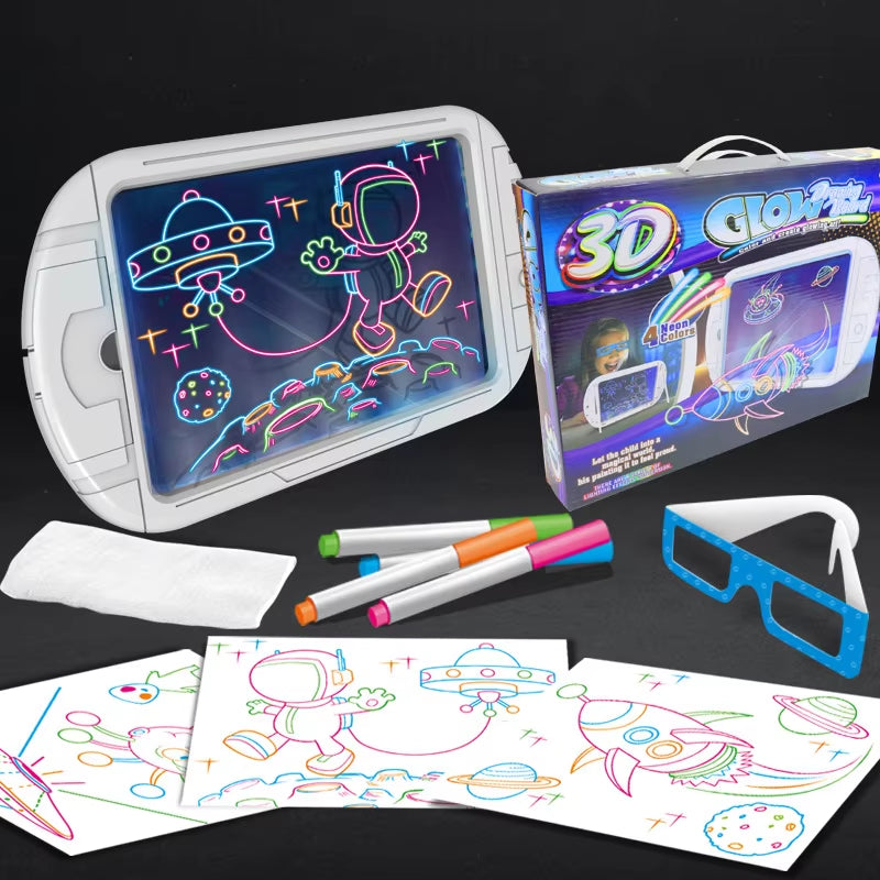 Magic Drawing Board™ - Glowing Art - Light Up 3D Drawing Board