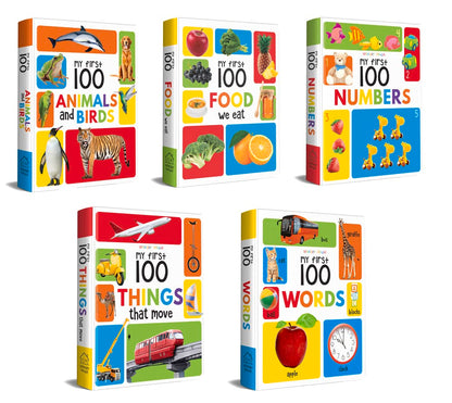 My First 100 Library: Boxset of 5 Early Learning Board Books