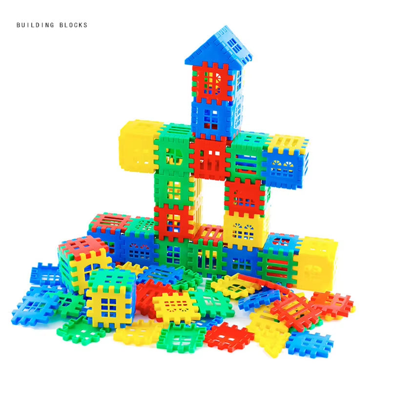 50/100Pcs Baby Developing House Building Blocks Construction Toys for Kids Educational City DIY Brick Interconnecting Block